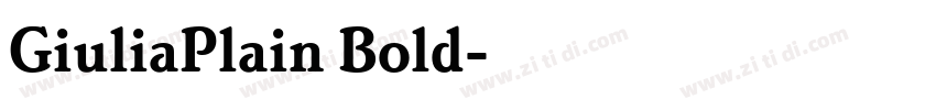GiuliaPlain Bold字体转换